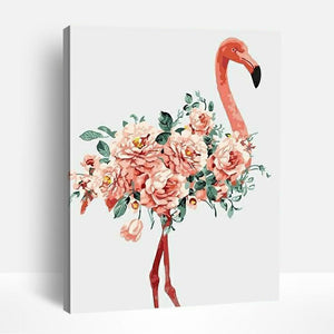 Flamingo with Flowers | Paint By Numbers