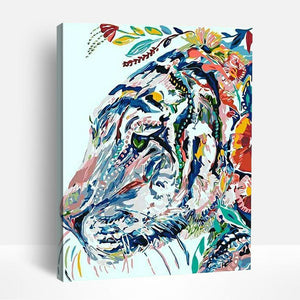 Abstract Colorful Tiger | Paint By Numbers