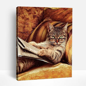 Cat Reading | Paint By Numbers