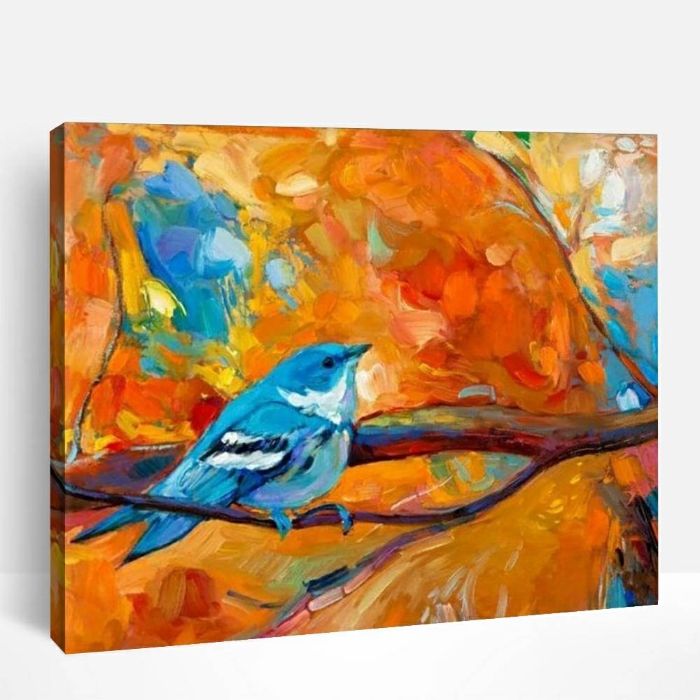 Blue Cerulean Warbler Bird | Paint By Numbers