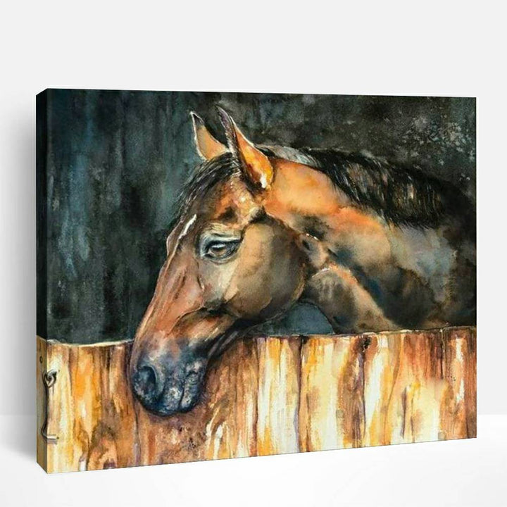 Horse in the Stable | Paint By Numbers