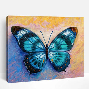 Light Blue Butterfly | Paint By Numbers