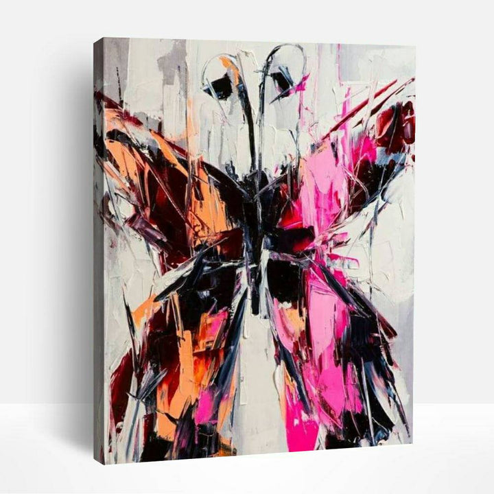 Orange & Pink Butterfly | Paint By Numbers
