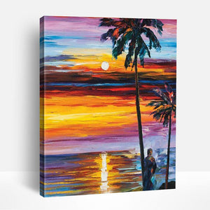 Tropical Sunset Serenity | Paint By Numbers