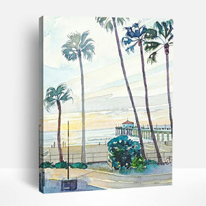 Serene Palm Trees | Paint By Numbers