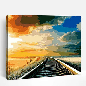 Sunset Railway | Paint By Numbers