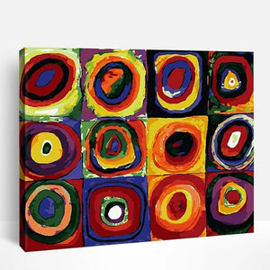 Colored Concentric Circles | Paint By Numbers