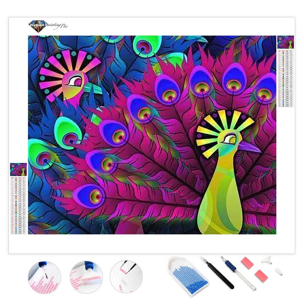 Abstract Peacock | Diamond Painting