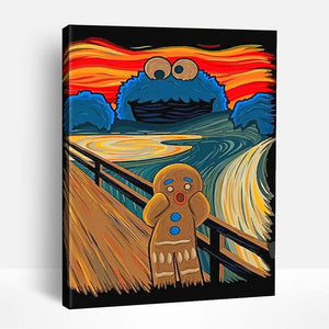 Scream Gingerbreadman | Paint By Numbers