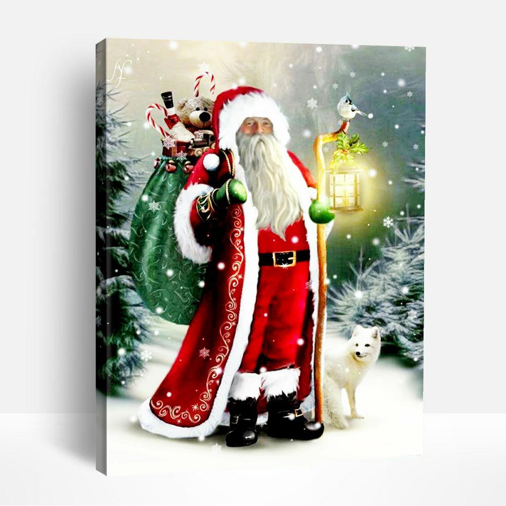 Santa in the froest | Paint By Numbers