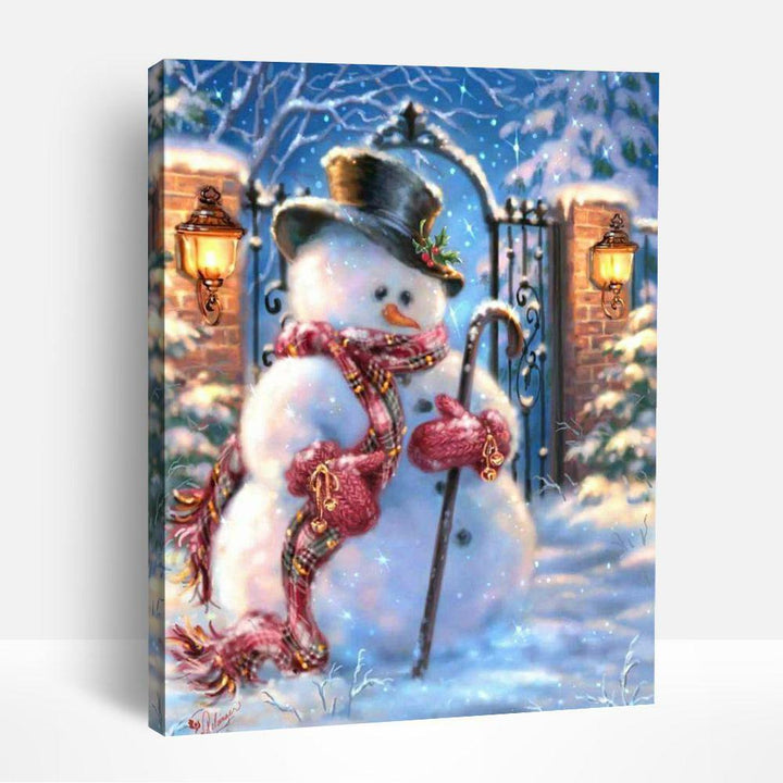 Snowman on Guard | Paint By Numbers