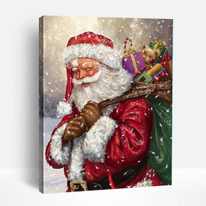 Santa and Bagful of Gifts | Paint By Numbers