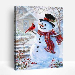 Snowman and Pal | Paint By Numbers