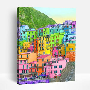 Colorful Town Houses | Paint By Numbers