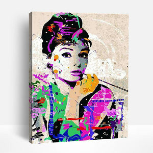 Colorful Audrey Hepburn | Paint By Numbers