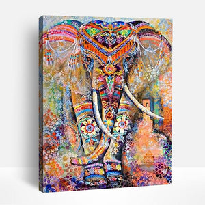 Colorful Elephant Totem | Paint By Numbers