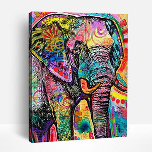 Colorful Elephant Portrait | Paint By Numbers