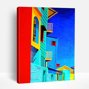Colorful Beach House | Paint By Numbers
