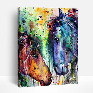 Colorful Horse Duo | Paint By Numbers