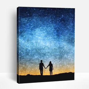 Couple Under Galaxy | Paint By Numbers