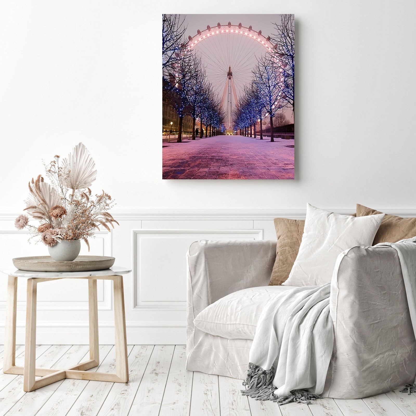 Ferris Wheel | Diamond Painting Displayed as Home Decor