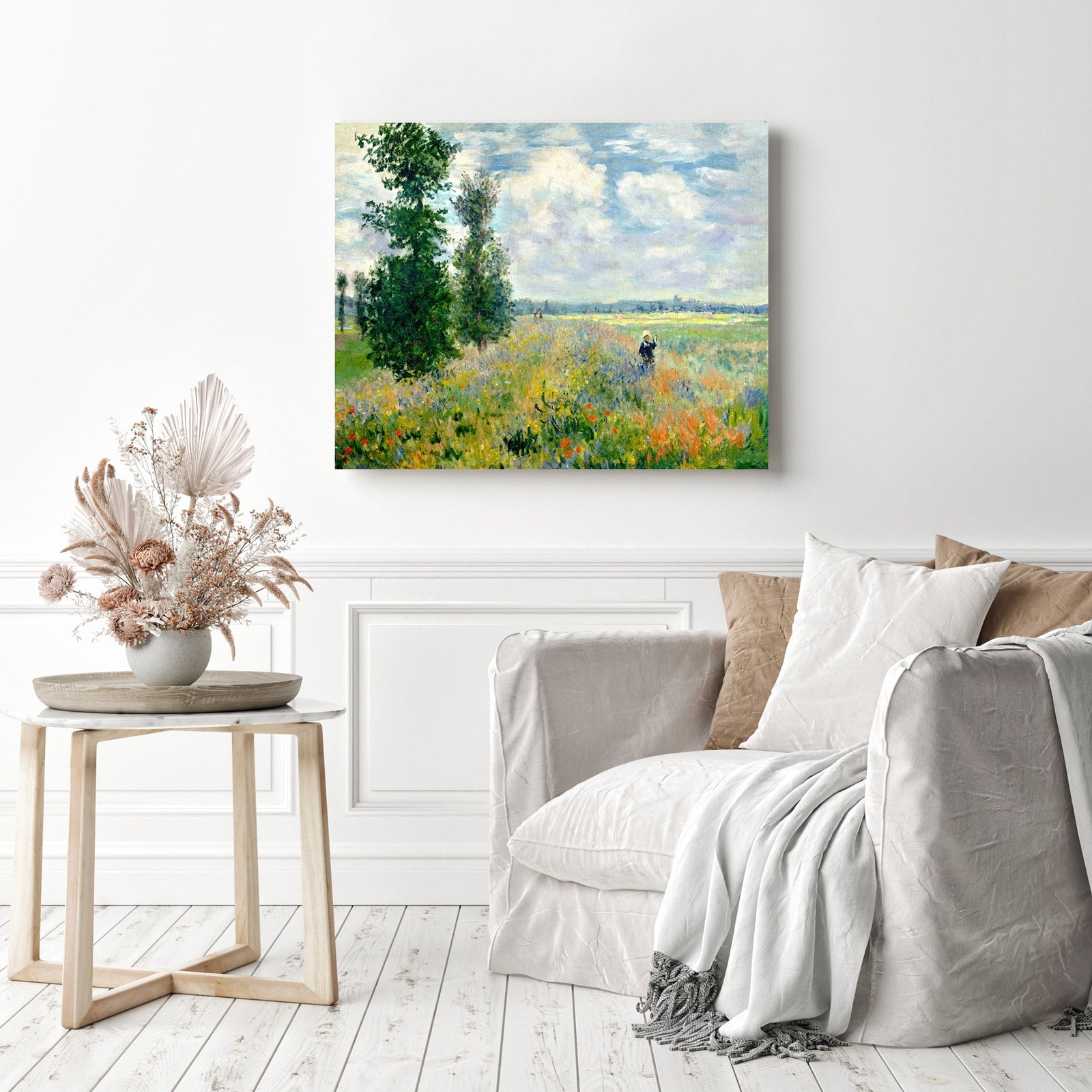 Poppy Fields Near Argenteuil - Claude Monet | Diamond Painting Displayed as Home Decor