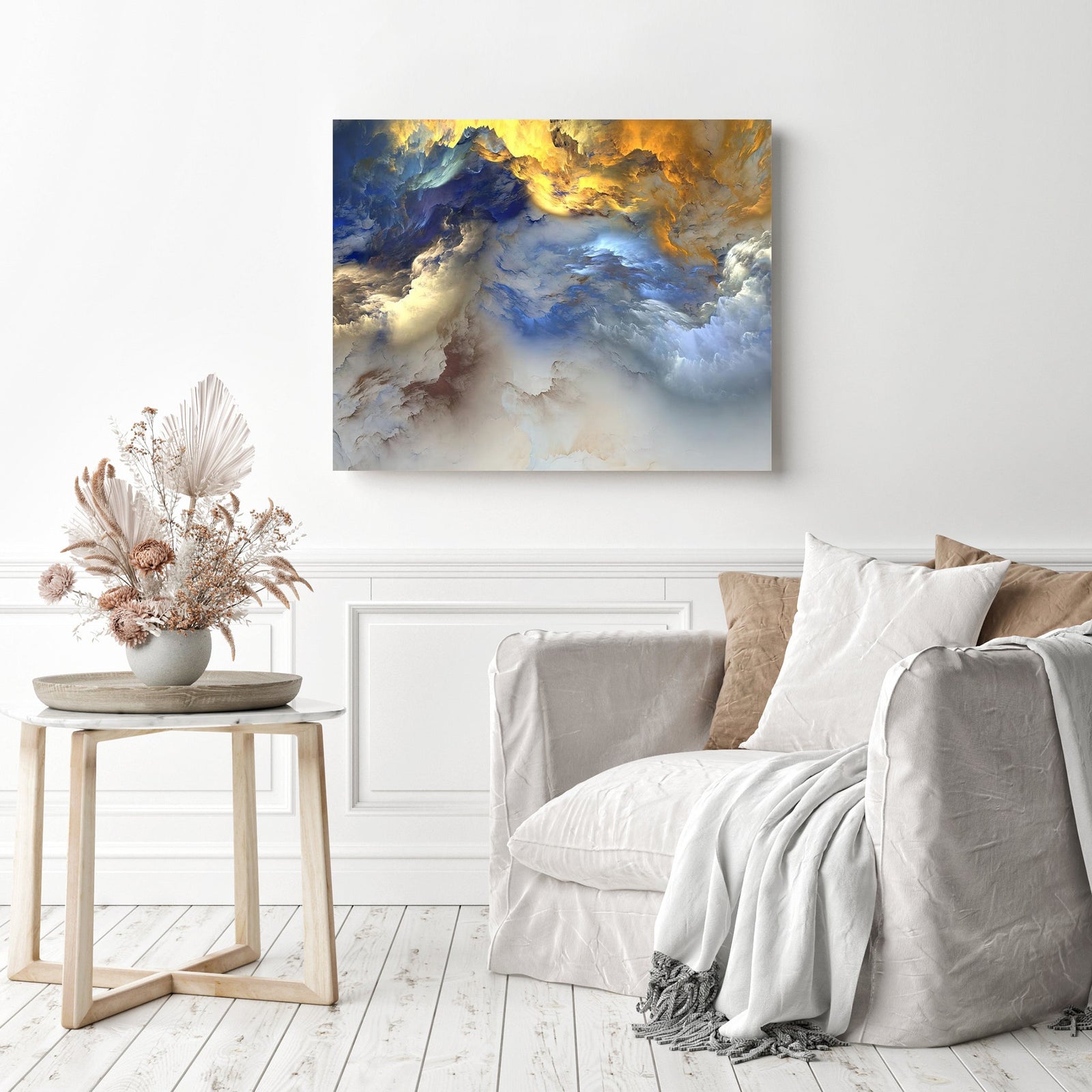 Abstract Flow | Diamond Painting Displayed as Home Decor