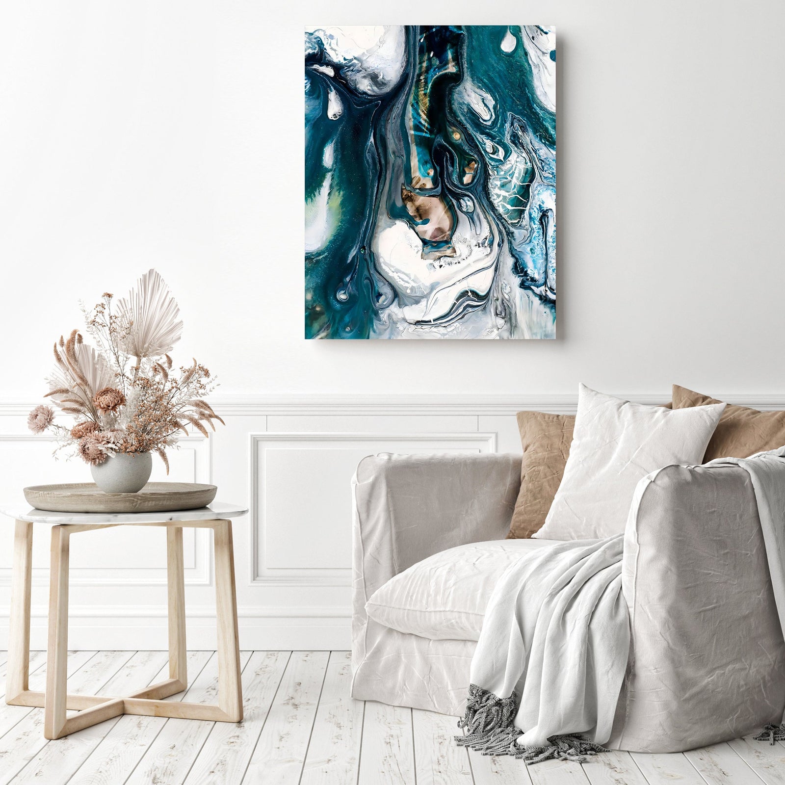 Abstract Marble | Diamond Painting Displayed as Home Decor