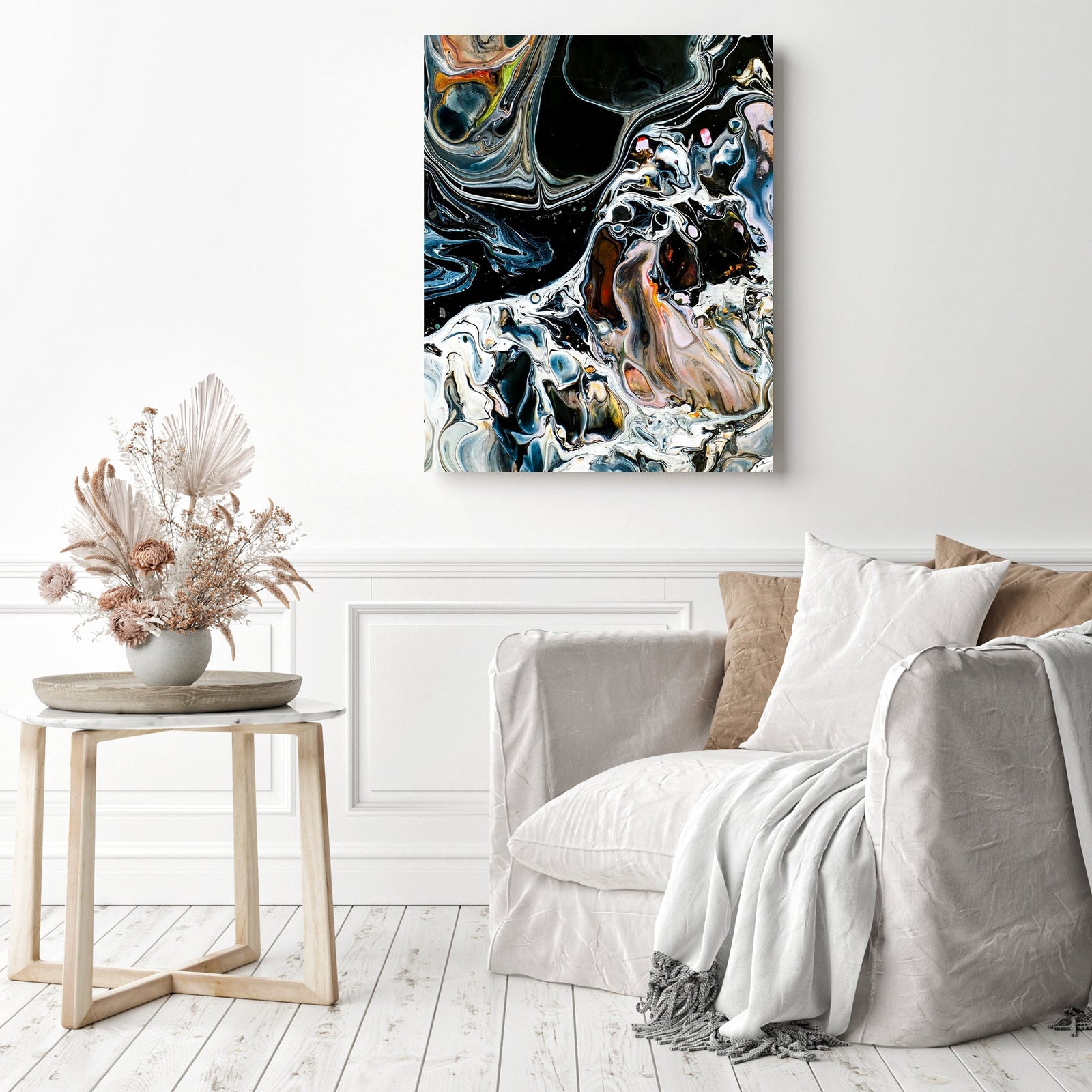 Abstract Liquid Form | Diamond Painting Displayed as Home Decor