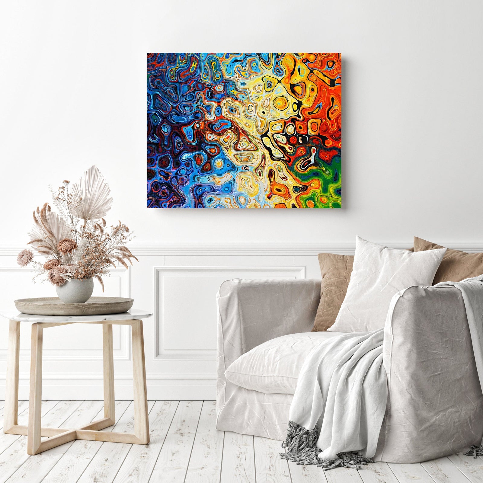 Abstract Textures | Diamond Painting Displayed as Home Decor