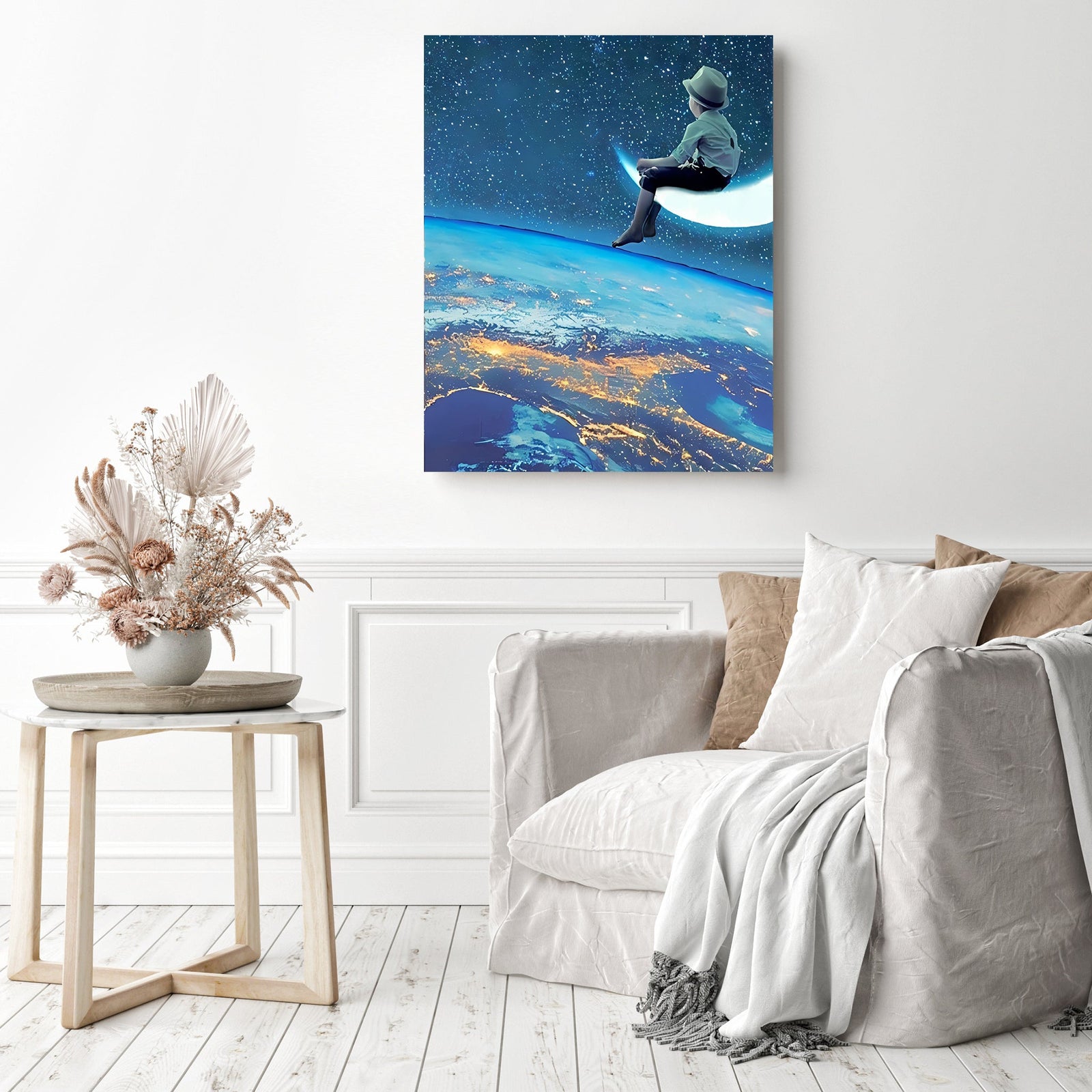 Talking to the Stars | Diamond Painting Displayed as Home Decor