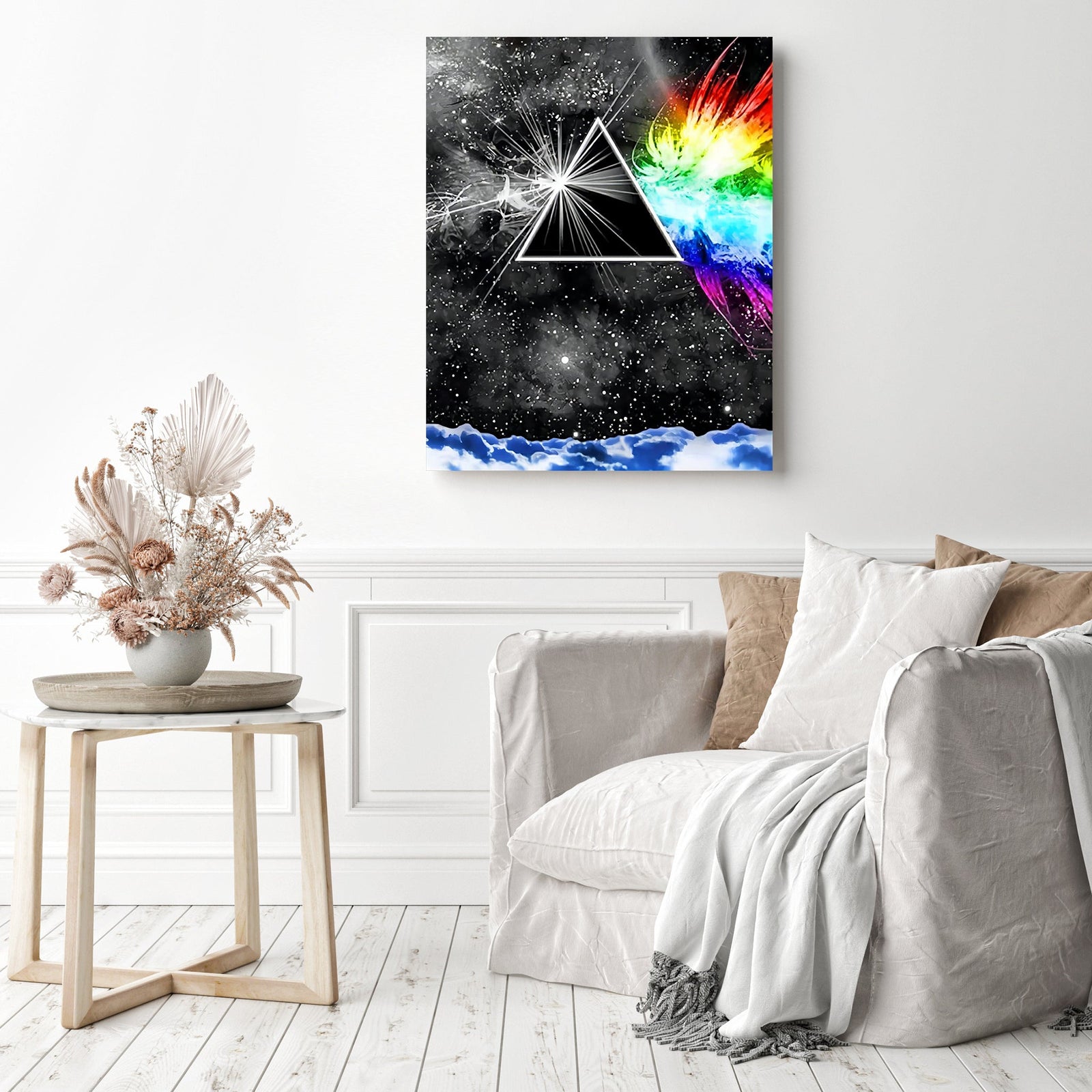 Dark Side of the Moon | Diamond Painting Displayed as Home Decor