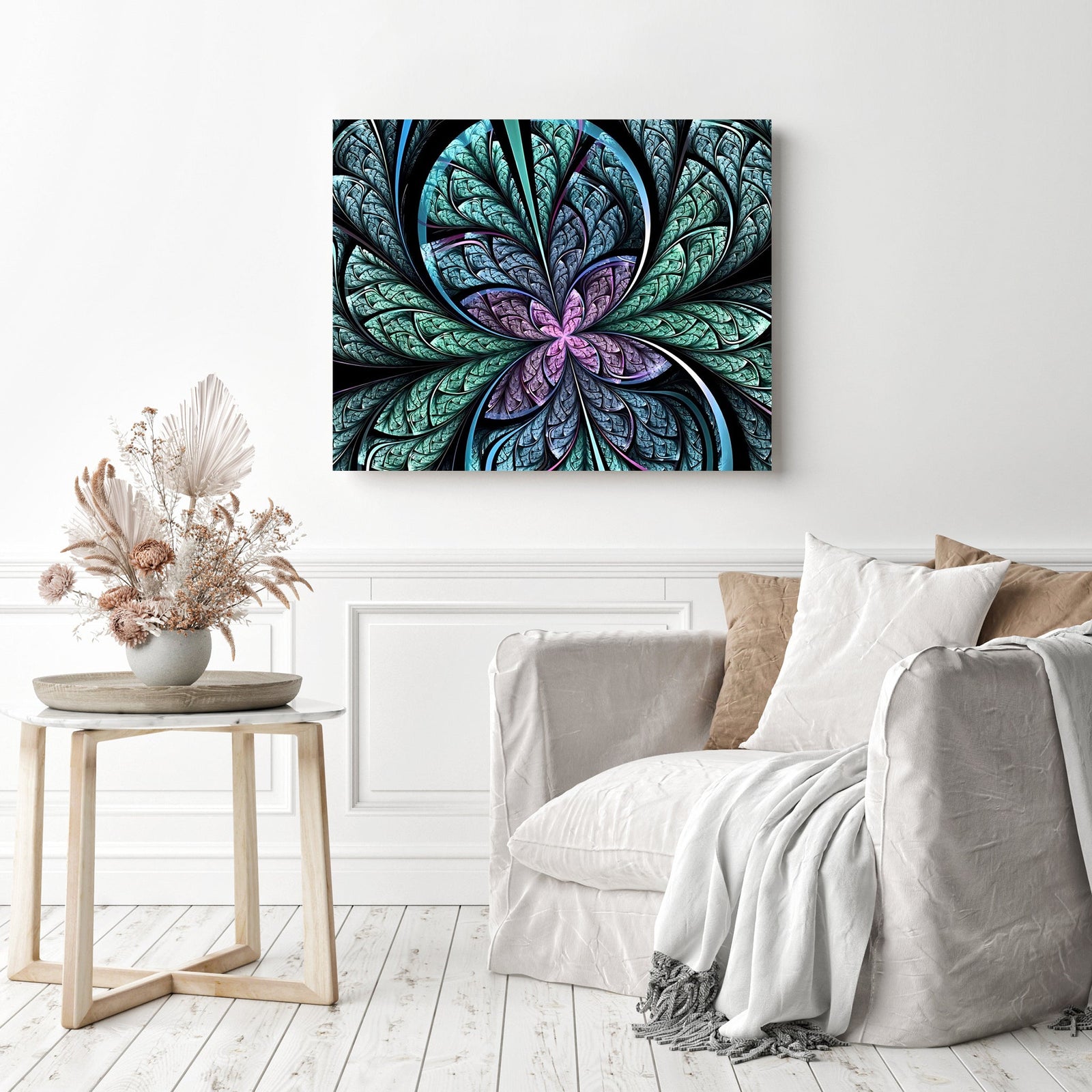 Fractal Perception | Diamond Painting Displayed as Home Decor