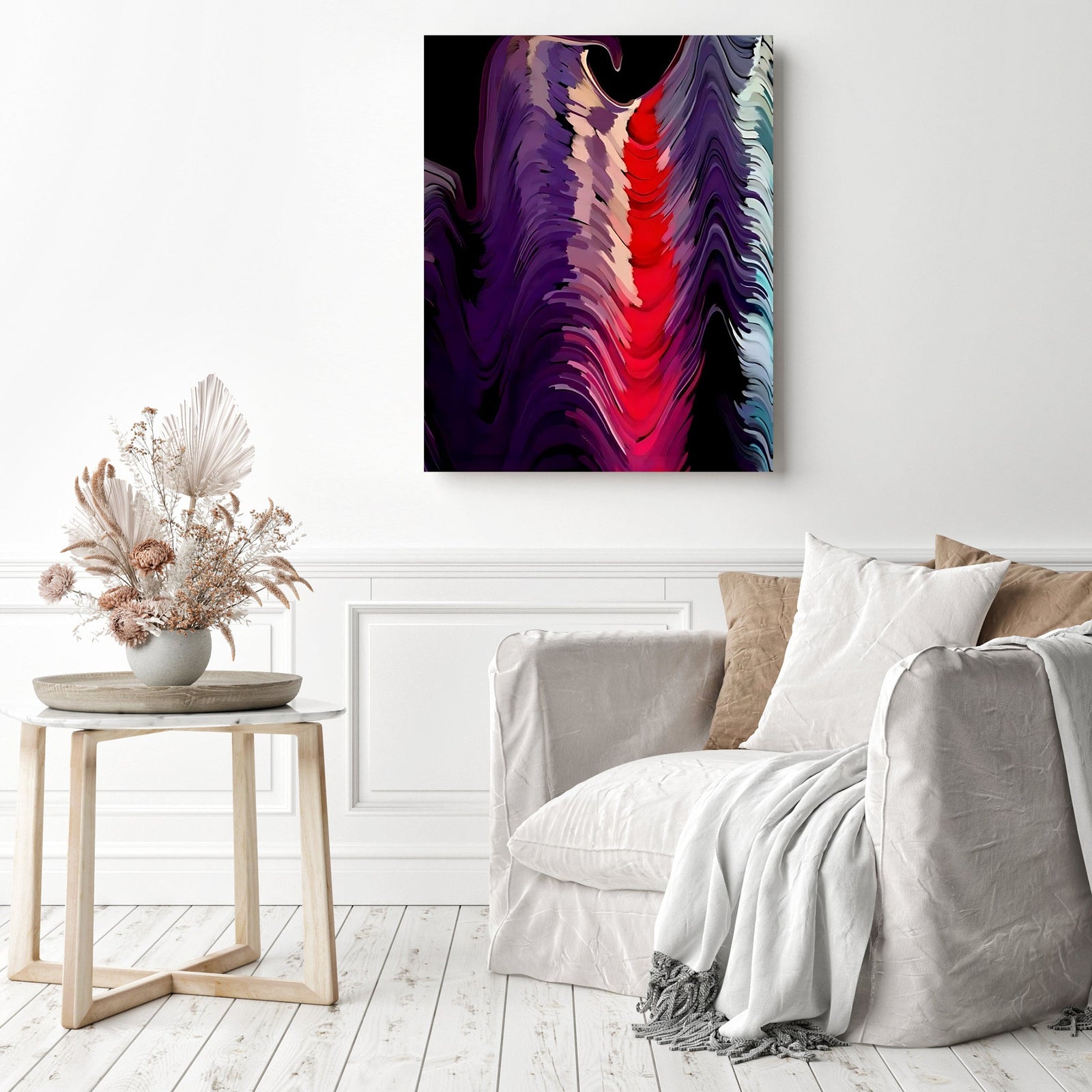 Liquid Abstracts | Diamond Painting Displayed as Home Decor