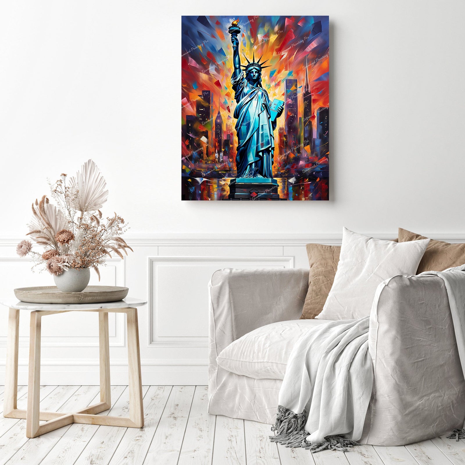 Liberty's Kaleidoscope | Diamond Painting Displayed as Home Decor