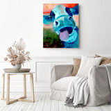Cute Cow | Diamond Painting Displayed as Home Decor