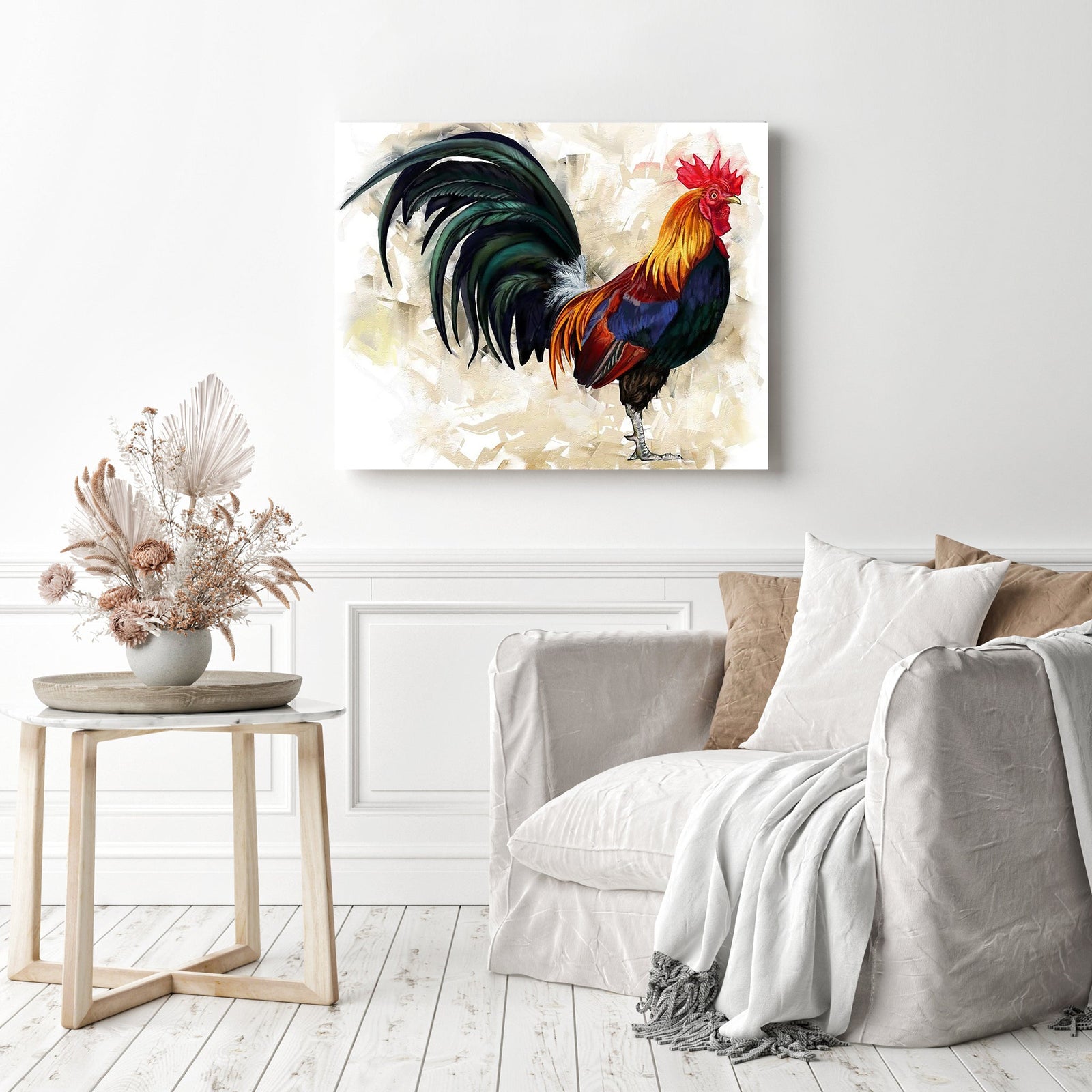 Rooster | Diamond Painting Displayed as Home Decor