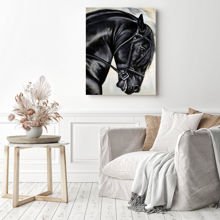 Black Friesian Horse | Diamond Painting