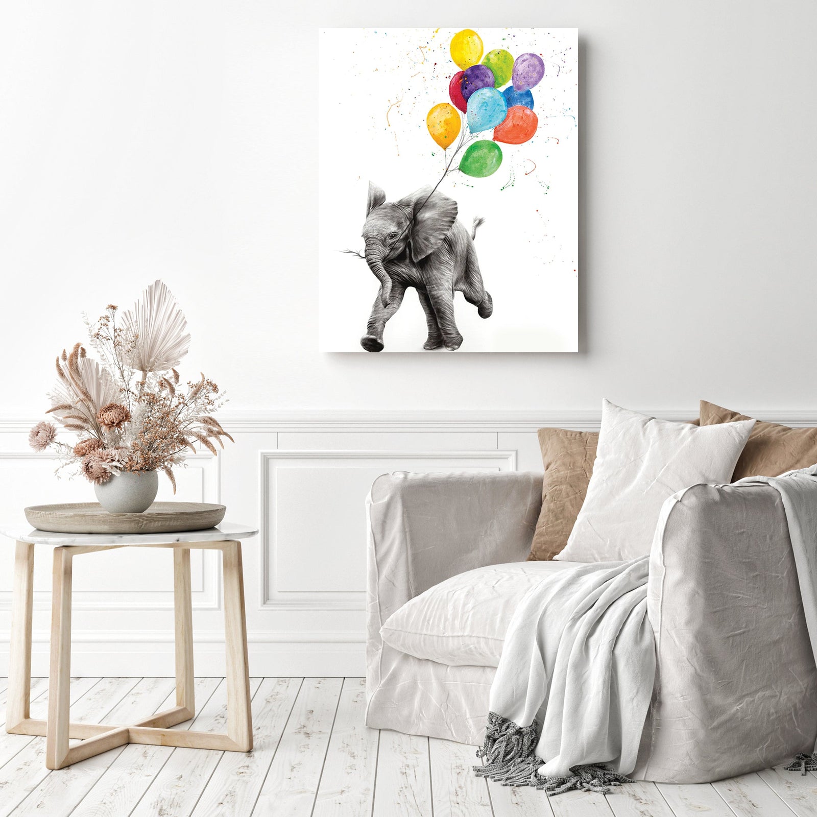 Elephant Freedom | Diamond Painting Displayed as Home Decor