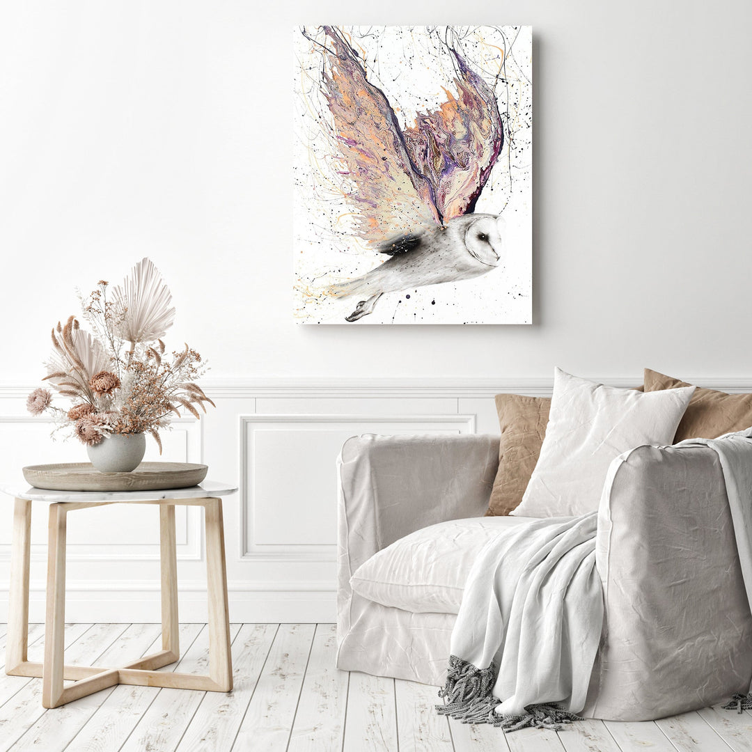 Heart Winged Owl | Diamond Painting