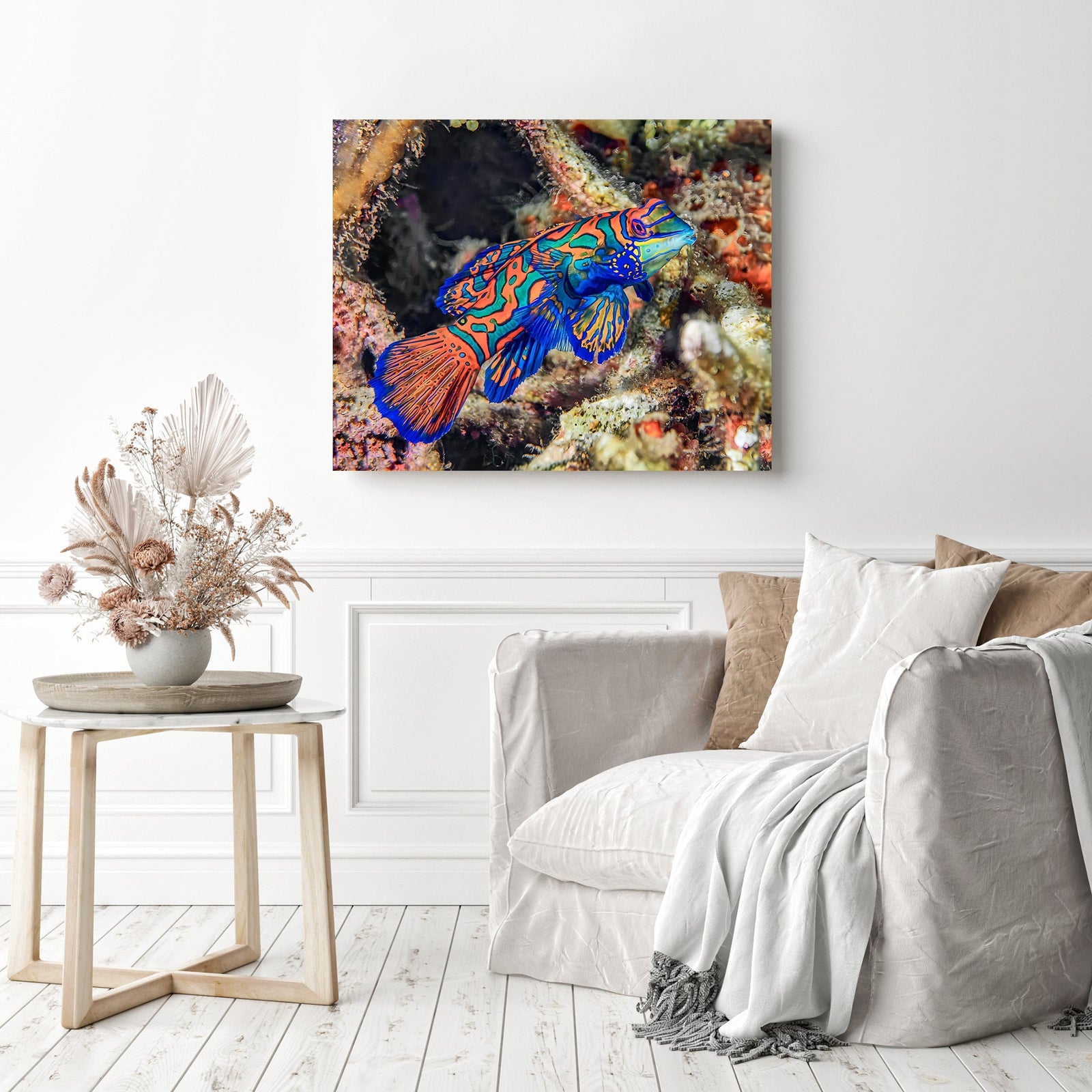 Mandarin Fish | Diamond Painting Displayed as Home Decor