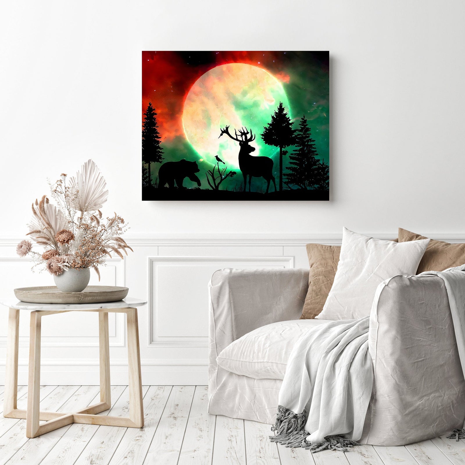 Space Forest | Diamond Painting Displayed as Home Decor