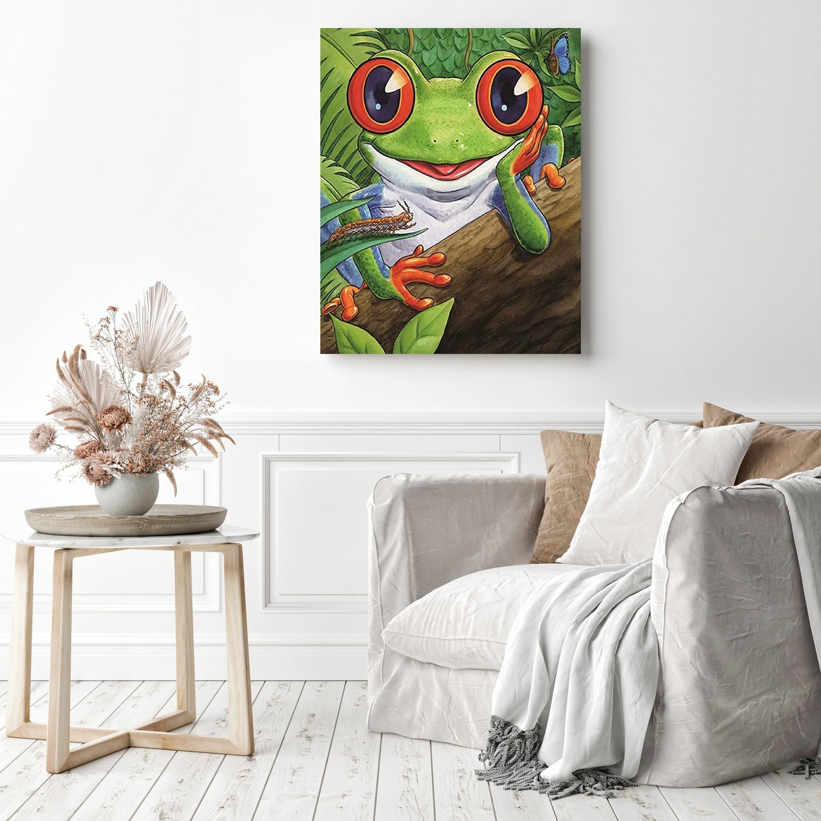 Lovely Frog | Diamond Painting Displayed as Home Decor