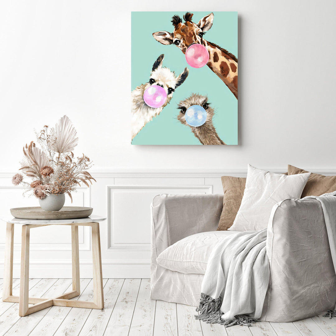 Giraffe, Alpaca, Ostrich | Diamond Painting