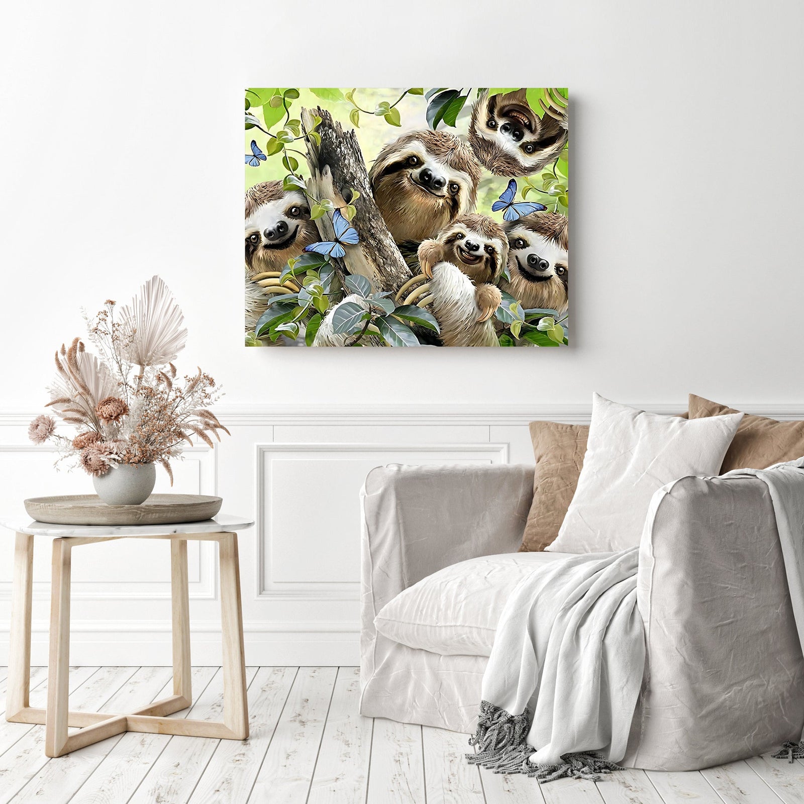 Sloth Bear | Diamond Painting Displayed as Home Decor