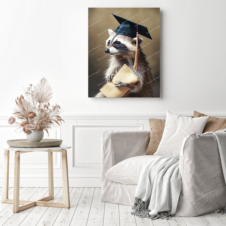 Classy Raccoon Graduate | Diamond Painting