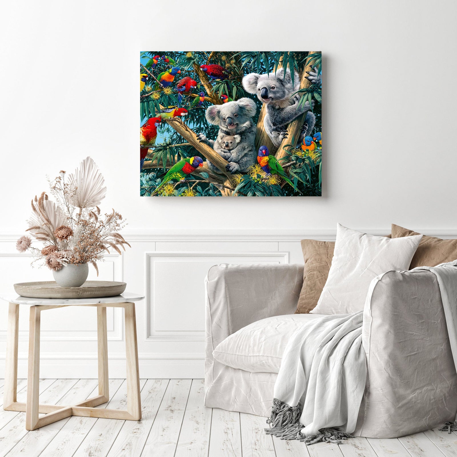 Australian Koalas | Diamond Painting Displayed as Home Decor