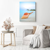 Spiral Seashell | Diamond Painting Displayed as Home Decor
