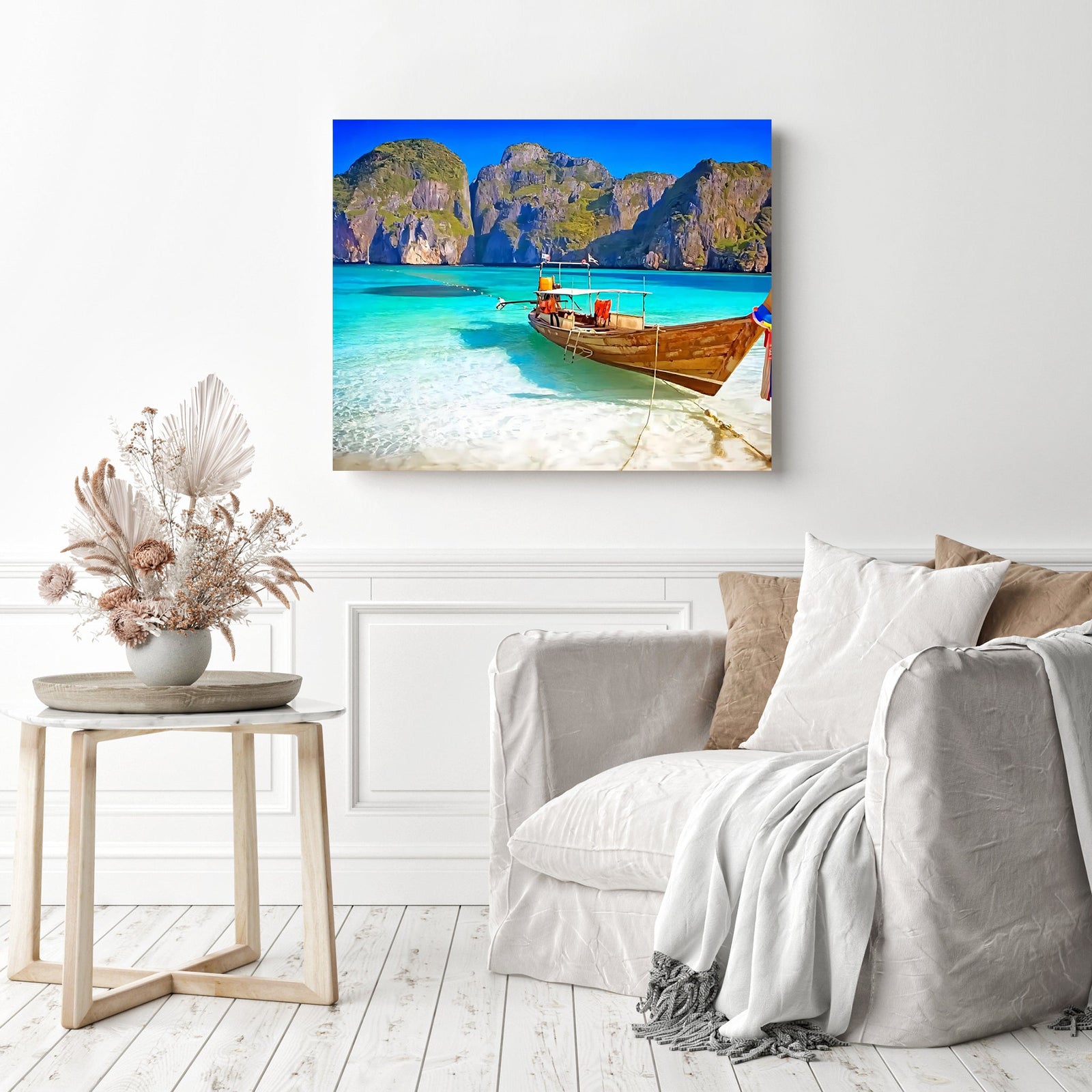 May Bay Island | Diamond Painting Displayed as Home Decor