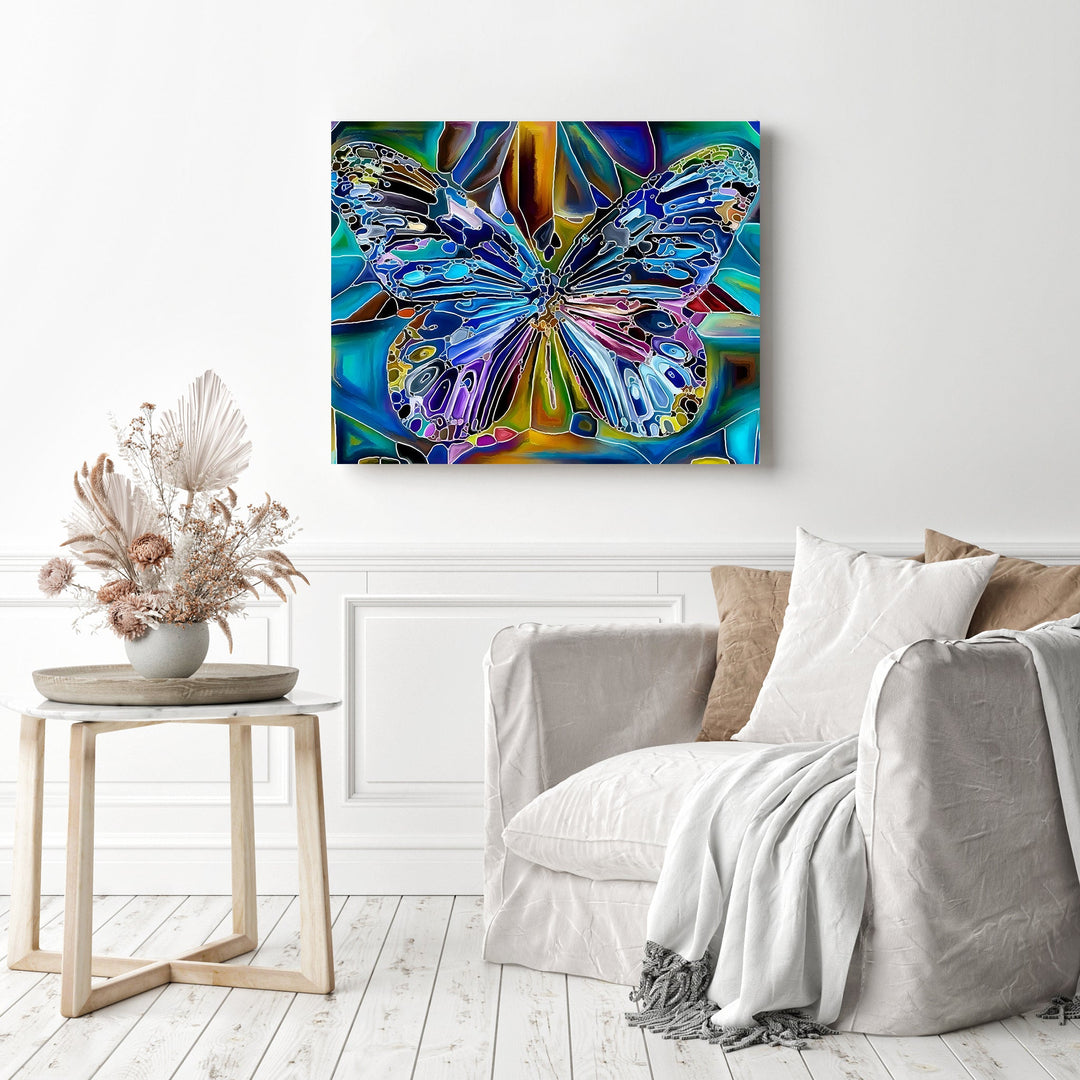 Multicolored Psychedelic Butterfly | Diamond Painting